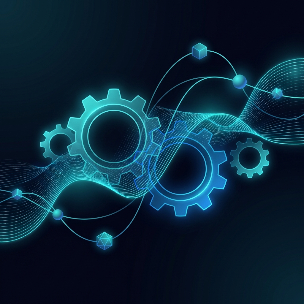 Automation gears and workflow visualization